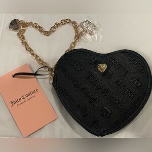 JUICY COUTURE LIQUORICE NOT YOUR BABE HEART ZIP AROUND WALLET